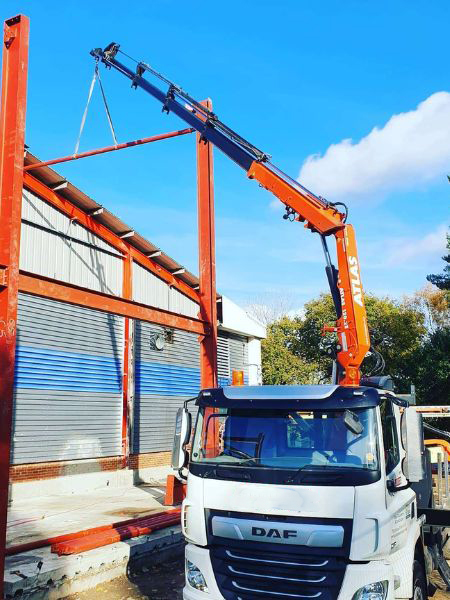 crane truck offloading